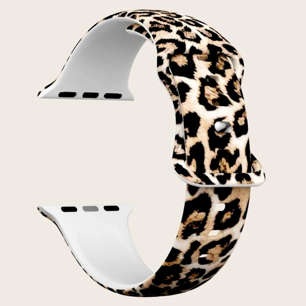 Apple Watch cheetah print silicone Watch band